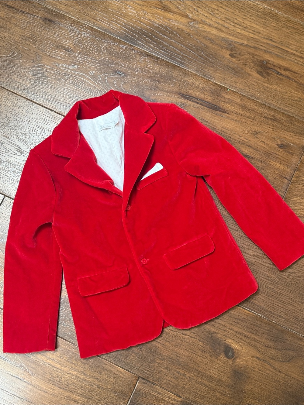 Patachou - Boys Red Velvet Blazer Jacket - Size: 6Y